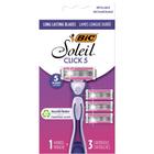 Lâminas de Barbear BIC Soleil Click 5 para Mulher - 1 Alça + 3 Cartuchos
