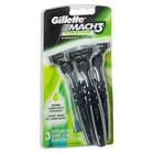 Lâminas de barbear descartáveis Gillette Mach3 sensíveis 3 cada da Gillette (pacote com 6)