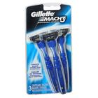 Lâminas de barbear descartáveis Gillette Mach3 Smooth Shave 3 cada da Gillette (pacote com 4)