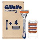 Lâminas de barbear Fusion5 com 1 Gillette Razor, 4 recargas de lâmina e faixa lubrificante