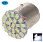 Lampada 22 led flash strobo ba15s 1 polo p21w 1156 1141 branco 3014 12v