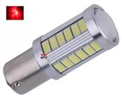 Lampada 33 led cree ba15s 1 polo p21w 1156 1141 vermelho 12v