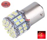 Lampada 50 led bay15d 2 polo p21/5w 1157 1034 vermelho 24v