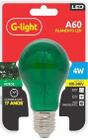 Lâmpada A60 Filamento LED E27 4W Verde AUTOVOLT - G-LIGHT