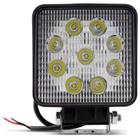 Lampada auxiliar led milha 27w quadrado 12/24v 6000k