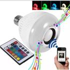 Lampada Bluetooth Luz Rgb Música Caixinha Som C/ Controle 110v/220v