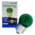 Lampada Bolinha Brasfort 7Wx127V. Verde . / Kit C/ 25 Peças