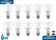 Lâmpada Bulbo Led 6w Branco Kit c/10 unidades 6500k Bivolt 110/220v Blumenau