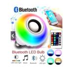 Lâmpada Caixa De Som Multicolorida LED Bluetooth Music Bulb Party Ball Controle Remoto