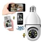 Lampada Camera Wifi Ip Espiã Noturno 360 Giratoria Alarme Yousee