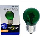 Lampada Colorida Brasfort 15Wx220V. Verde - Kit C/25 Peças