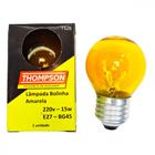 Lampada Colorida Thompson 15Wx220V. Amarela . / Kit C/ 10 Peca