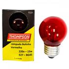 Lampada Colorida Thompson 15Wx220V. Vermelha - Kit C/10 Peças