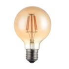 Lampada de filamento de led g95 retro vintage e27 bivolt ambar decorativa p/ pendentes