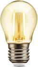 Lampada Filamento LED G45 2W 2200K Elgin Bivolt Ambar Luz Amarela Vintage, Retro