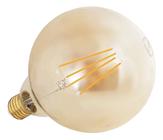 Lampada Filamento Led Globo G125 6w E27 Branco Quente