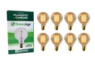 Lâmpada G80 Filamento De Carbono 40w 110v E27 Retrô Kit 8