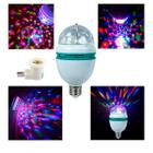Lampada Giratória Rgb P/ Festas Bivolt