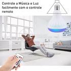 Lâmpada LED 12w E27 RGB Colorida com Caixa de Som Bluetooth e Controle Remoto