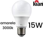 Lâmpada LED 15W Kian 110V/220V E27 Luz Amarela Quente 3000k