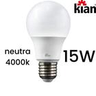 Lâmpada LED 15W Kian 110V/220V E27 Luz Neutra 4000k