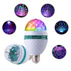 Lâmpada Led 3W Giratória Globo Colorida Rgb Festa Bivolt - Lâmpada Globo Luz