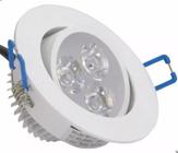Lâmpada LED 3W Spot Redondo Embutir Branco Frio Bivolt