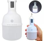 Lampada Led 48W Branca Fria Forte Lampião Recarregavel Luz Barraca Sala Cozinha Quarto Escritorio Casa Acampamento Emergência 3 Modos de Iluminação