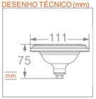 Lampada Led Ar111 12. 11W 2700K 950Lm Biv Gu10 - Osram