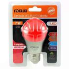 Lampada Led Bulbo 7W Vermelha Bivolt Foxlux