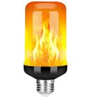 Lâmpada LED Efeito Fogo Chama 3W E27 Bivolt Âmbar 1400K - Preta Ideal para Arandelas, Postes, Decoração Festa