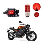 Lâmpada Led Freio 2 Polos Sequencial Strobo Moto CB500F 2017 2018 2019