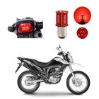 Lâmpada Led Freio 2 Polos Sequencial Strobo Moto NXR 160 2015 2016 2017 2018 2019 2020 2021