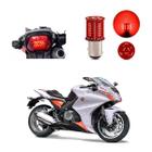 Lâmpada Led Freio 2 Polos Sequencial Strobo Moto VFR 1200F 2010 2011 2012 2013