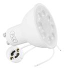 Lâmpada Led Gu10 3w Bivolt Branco Quente 3000k Com Soquete