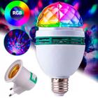 Lampada Led Mini Party Light Giratoria Rgb Globo Luz Balada