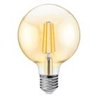 Lampada led retro filamento ballon globo g80 4w 2200k ambar galaxy