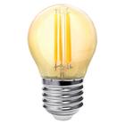 Lampada led retro filamento bolinha g45 4w 2200k ambar biv e27 galaxy