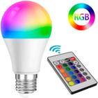 Lâmpada LED RGB 3W Colorida Bivolt com Controle Remoto