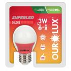 Lâmpada LED S30 Bolinha 3 watts Bivolt Vermelha OUROLUX - OUROLUX COMERCIAL LTDA