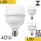 Lâmpada Led Super Bulbo Alta Potência E27 Bivolt Branco Frio 40w - LedBee - kit com 3 unidades