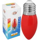 Lâmpada Led Vela 1W 127V E27 Vermelho Abajur Lustre