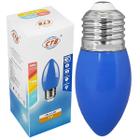 Lâmpada Led Vela Lisa 1W 127V E27 Azul Lustre - CTB