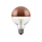 Lampada Led Vintage Filamento 6w G95 Espelhada Globo Rose