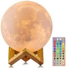 Lâmpada lunar CPLA Moon Night Light LED Impressão 3D 18 cm