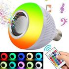 Lampada Musical De Led Bulbo Bluetooth Rgb E Controle