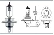 Lampada Standard H4 12V 60/55W P43T 002525131 Hella