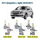 Lampada Super Led Agile 2010/2011 Farol Alto, Baixo E Milha