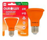 Lâmpada Super Led Par20 6W E27 Laranja Âmbar