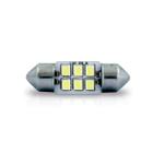 Lâmpada Tipo Torpedo Pequena 6 Leds 12v 32mm Luz de Teto de Placa 10 Unid